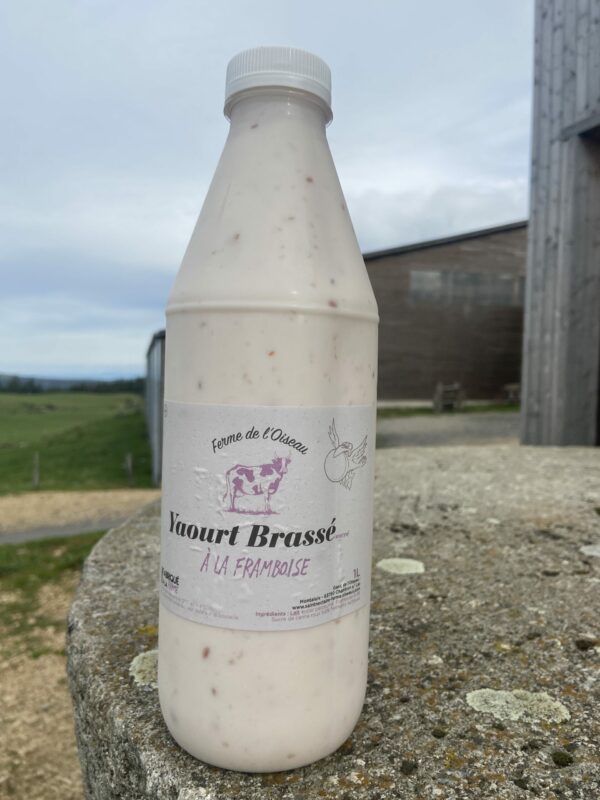 Yaourt brassé framboise 1L